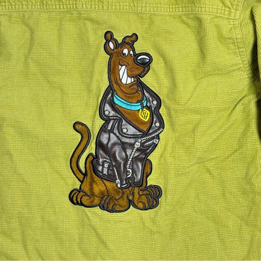 Vintage 1998 Warner Bros. Scooby-Doo Textured Zip Up Jacket Kids Size Medium M - Picture 6 of 9